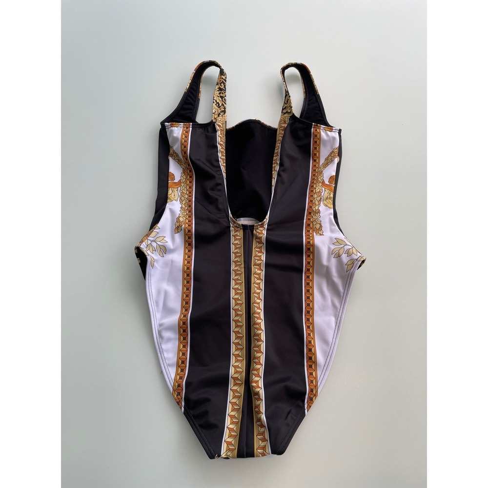 Versace Renaissance Women's Black/Gold Swim suit 1010050, MED - Picture 2 of 5